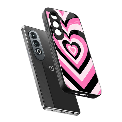 Y2K Bubblegum Hearts sleek oneplus nord ce 4 cover with tempered glass back and TPU edges