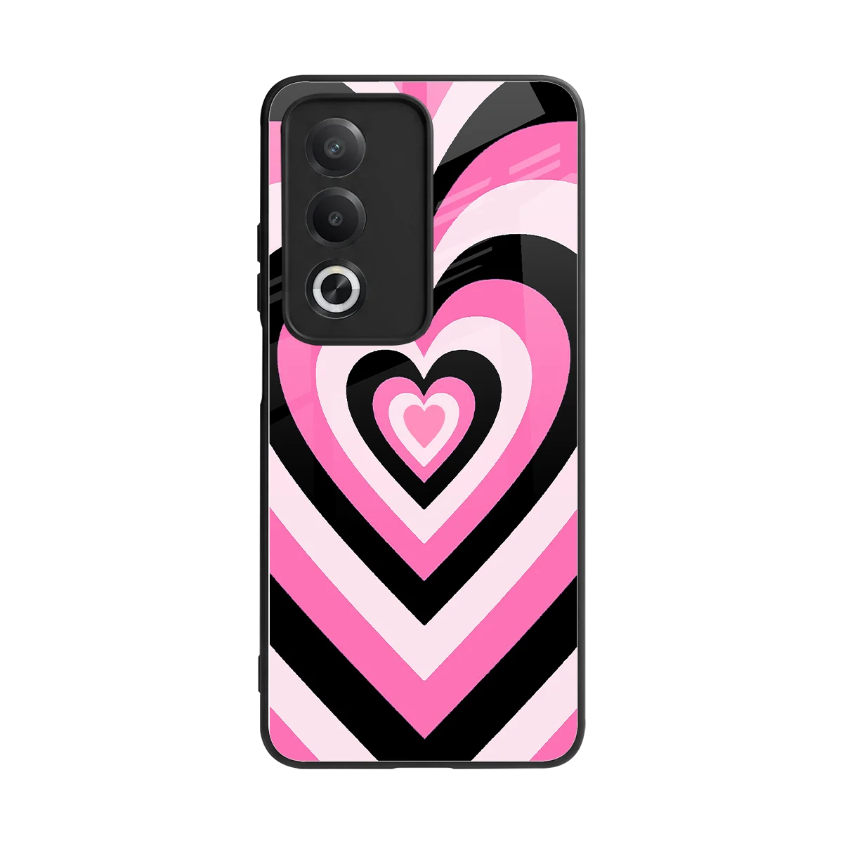Y2K Bubblegum Hearts back phone cover | glass case for oppo a3 pro