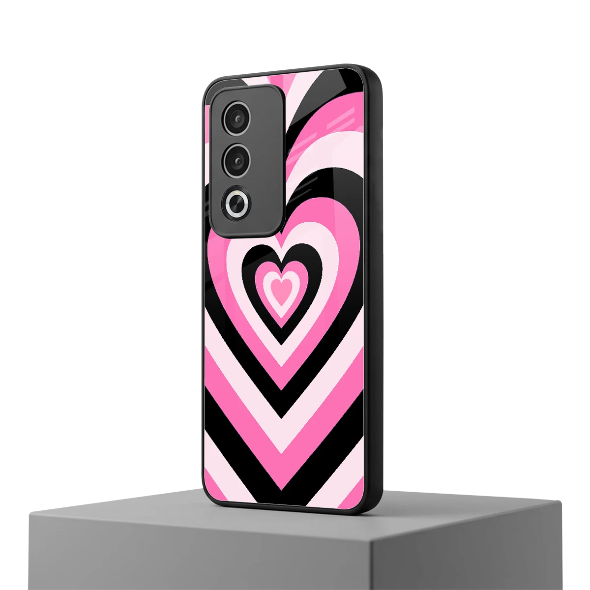 Y2K Bubblegum Hearts oppo a3 pro mobile cover | shockproof glass phone case
