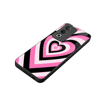 Y2K Bubblegum Hearts stylish phone case for oppo a3 pro | glossy glass and slim fit