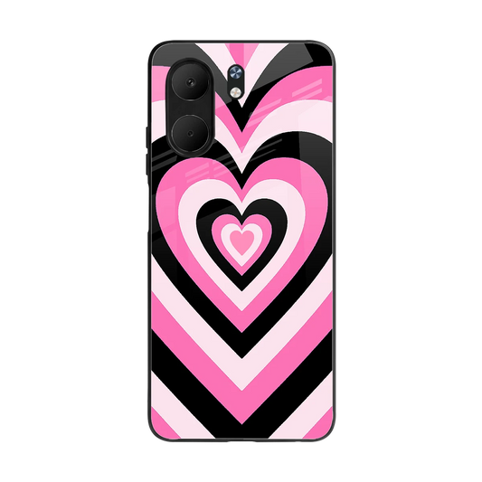 Y2K Bubblegum Hearts back phone cover | glass case for oppo a5x 5g