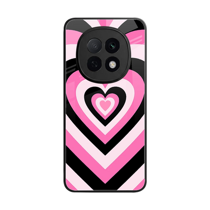 Y2K Bubblegum Hearts back phone cover | glass case for oppo f29 pro 5g