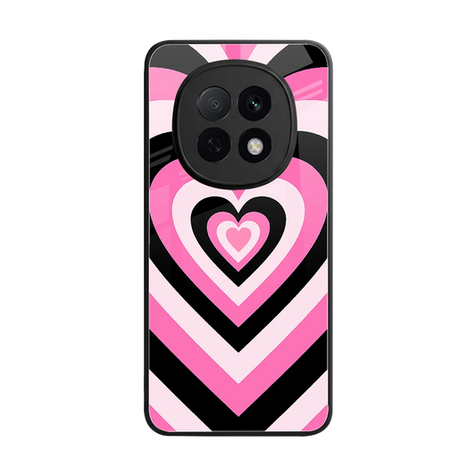 Y2K Bubblegum Hearts back phone cover | glass case for oppo f29 pro 5g