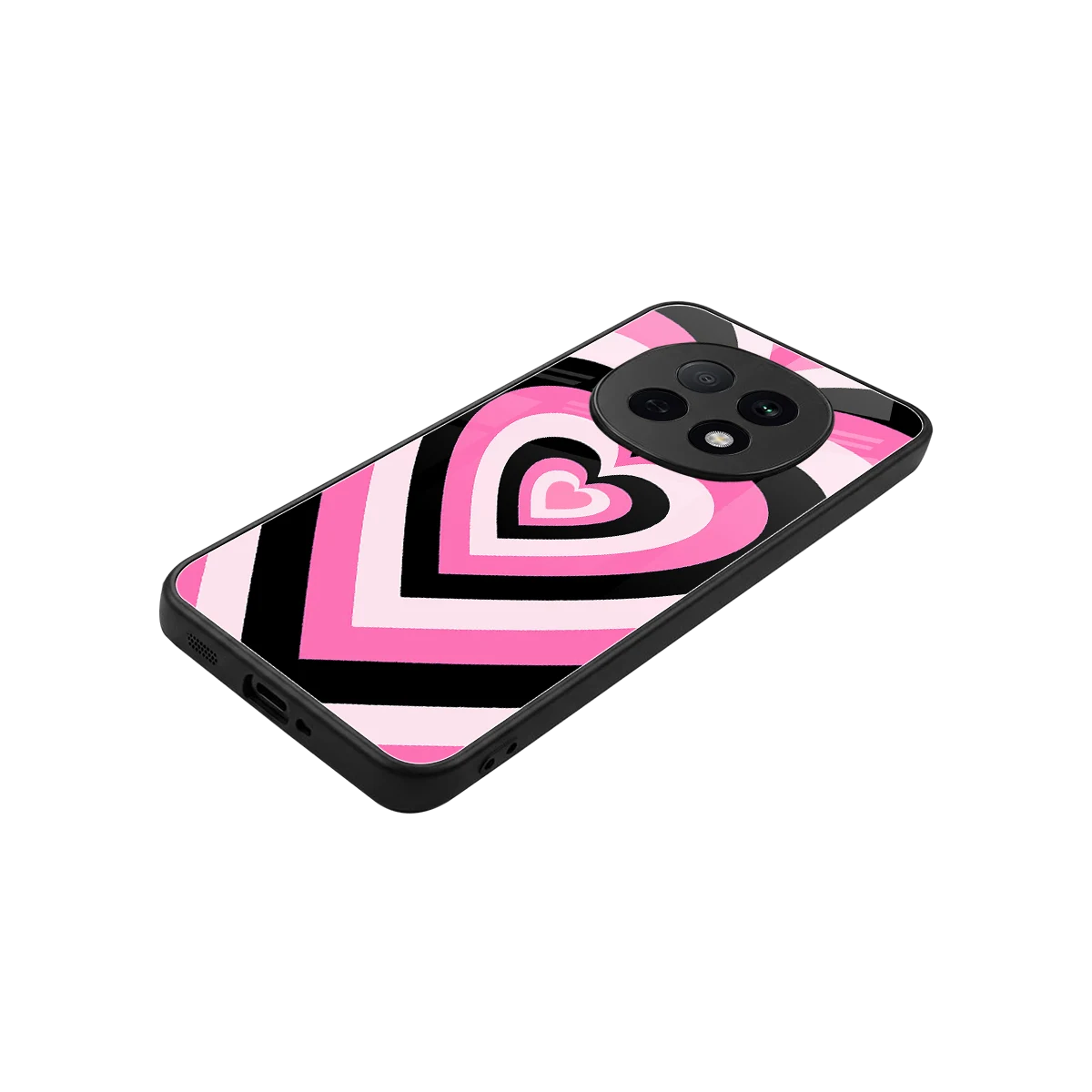 Y2K Bubblegum Hearts stylish phone case for oppo f29 pro 5g | glossy glass and slim fit