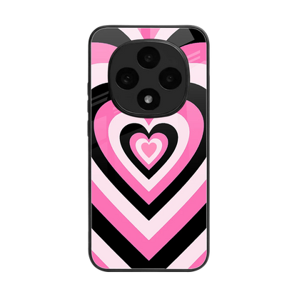 Y2K Bubblegum Hearts back phone cover | glass case for oppo f31 pro 5g