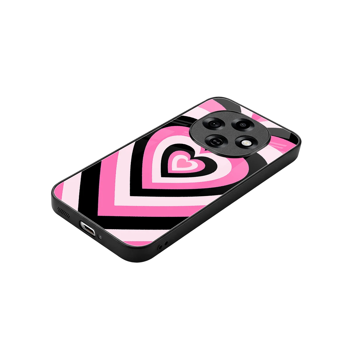 Y2K Bubblegum Hearts stylish phone case for oppo f31 pro 5g | glossy glass and slim fit