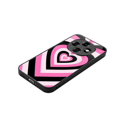 Y2K Bubblegum Hearts stylish phone case for oppo f31 pro 5g | glossy glass and slim fit