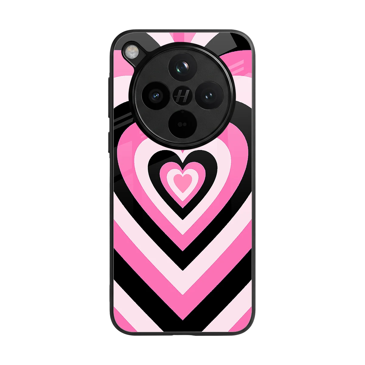 Y2K Bubblegum Hearts back phone cover | glass case for oppo find x8