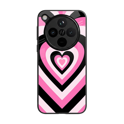 Y2K Bubblegum Hearts back phone cover | glass case for oppo find x8