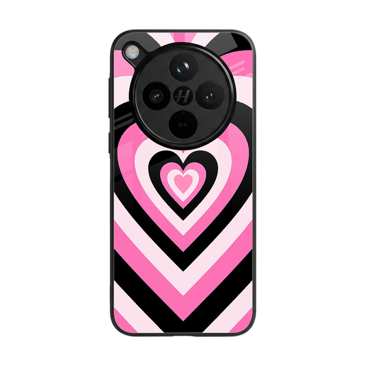 Y2K Bubblegum Hearts back phone cover | glass case for oppo find x8