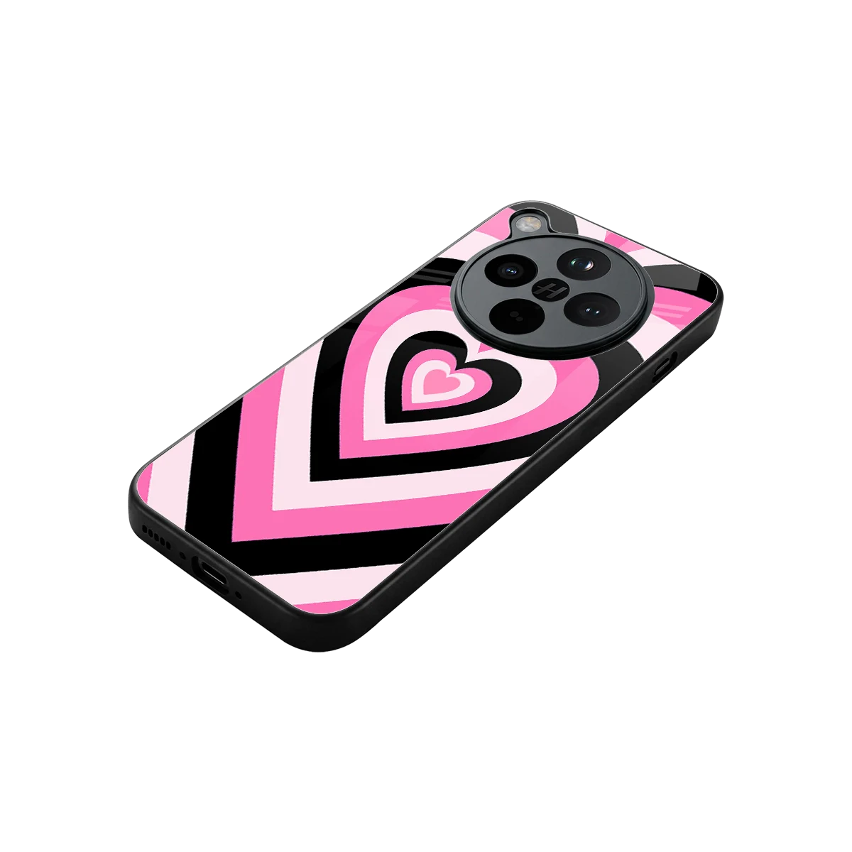 Y2K Bubblegum Hearts stylish phone case for oppo find x8 | glossy glass and slim fit