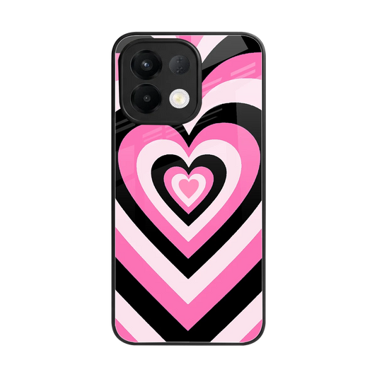 Y2K Bubblegum Hearts back phone cover | glass case for oppo k13 5g