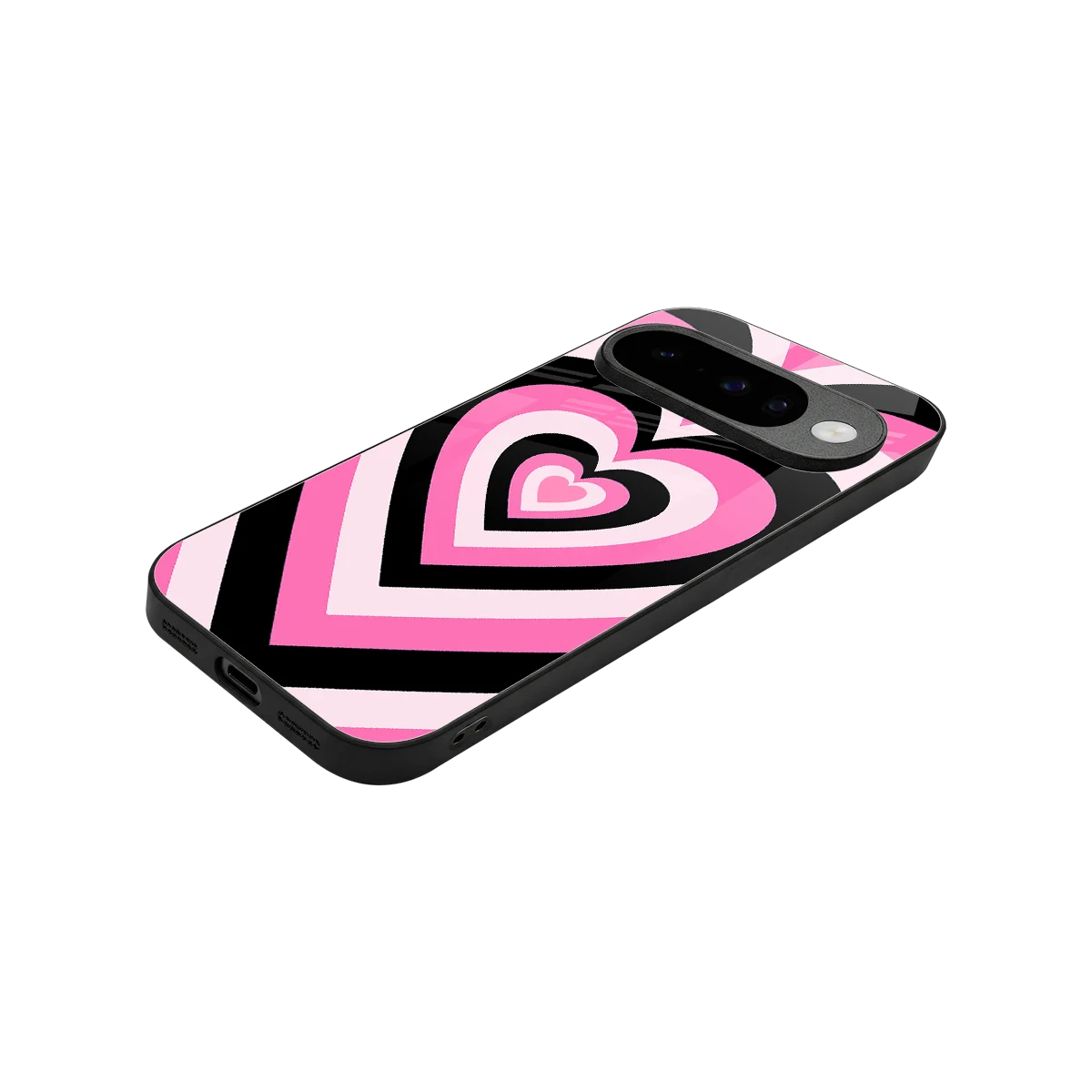 Y2K Bubblegum Hearts stylish phone case for google pixel 10 | glossy glass and slim fit