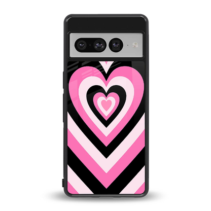 Y2K Bubblegum Hearts back phone cover | glass case for google pixel 7 pro
