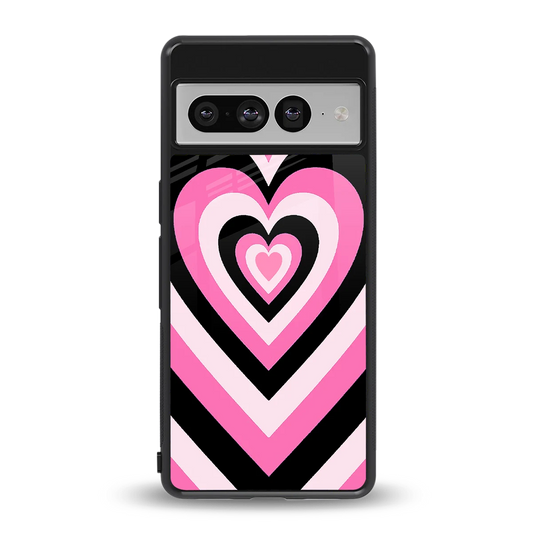 Y2K Bubblegum Hearts back phone cover | glass case for google pixel 7 pro