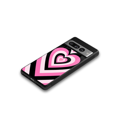Y2K Bubblegum Hearts google pixel 7 pro mobile cover | shockproof glass phone case