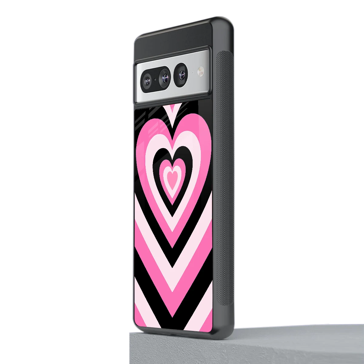 Y2K Bubblegum Hearts stylish phone case for google pixel 7 pro | glossy glass and slim fit