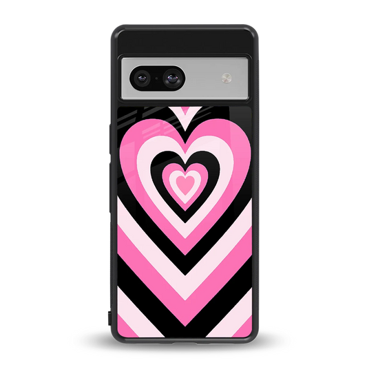 Y2K Bubblegum Hearts back phone cover | glass case for google pixel 7