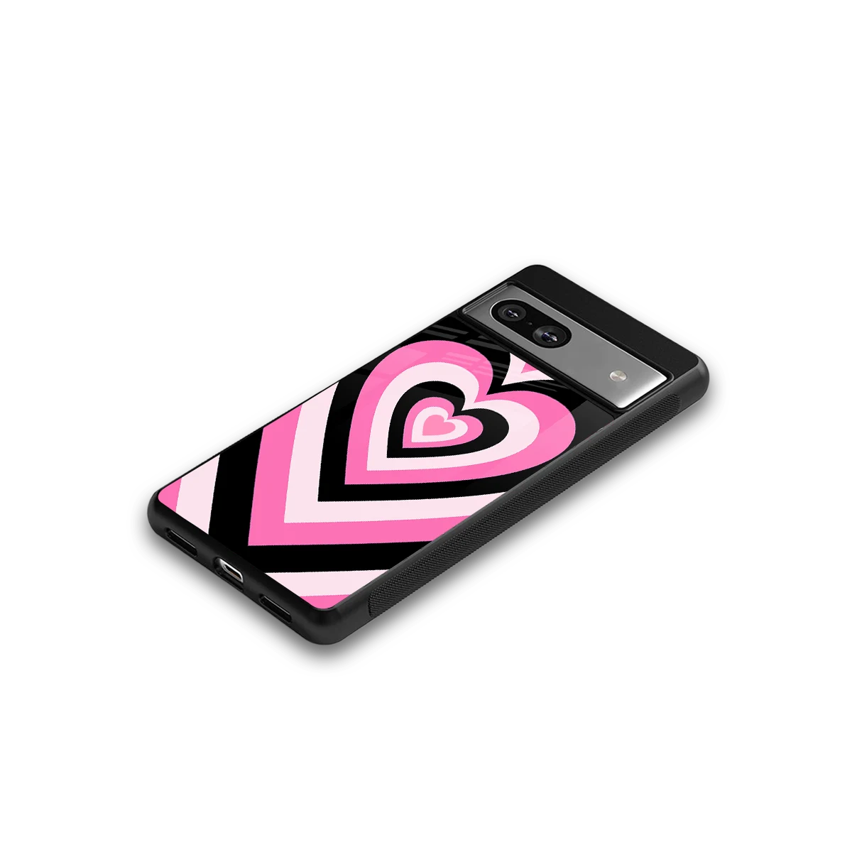 Y2K Bubblegum Hearts google pixel 7 mobile cover | shockproof glass phone case