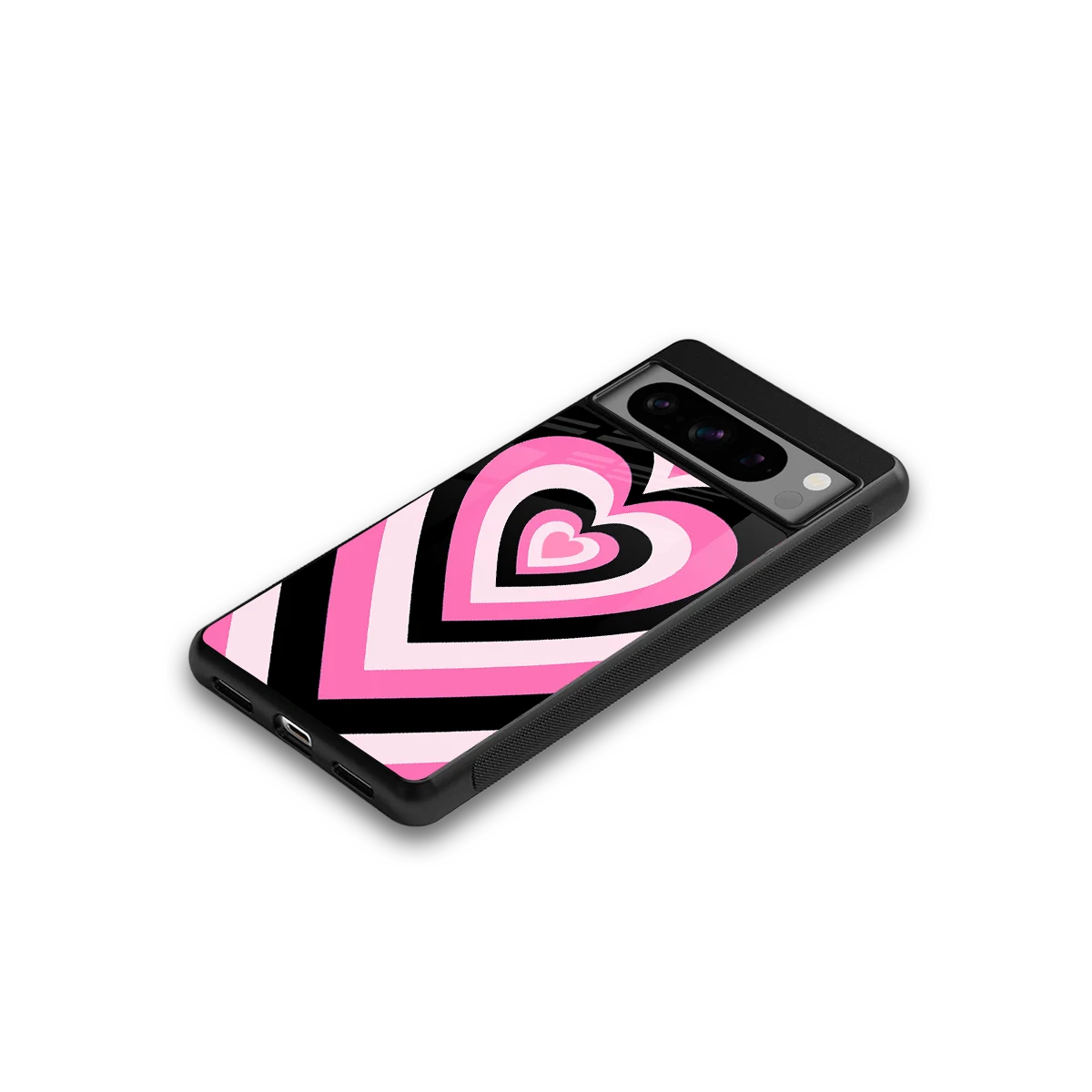 Y2K Bubblegum Hearts google pixel 8 pro mobile cover | shockproof glass phone case
