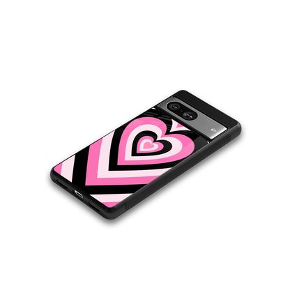 Y2K Bubblegum Hearts google pixel 8 mobile cover | shockproof glass phone case