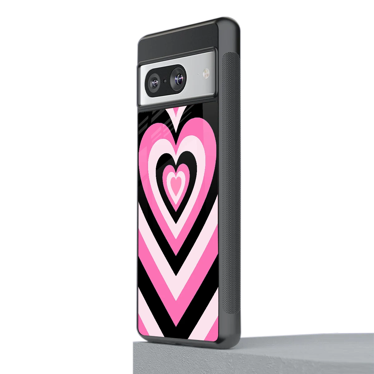 Y2K Bubblegum Hearts stylish phone case for google pixel 8 | glossy glass and slim fit