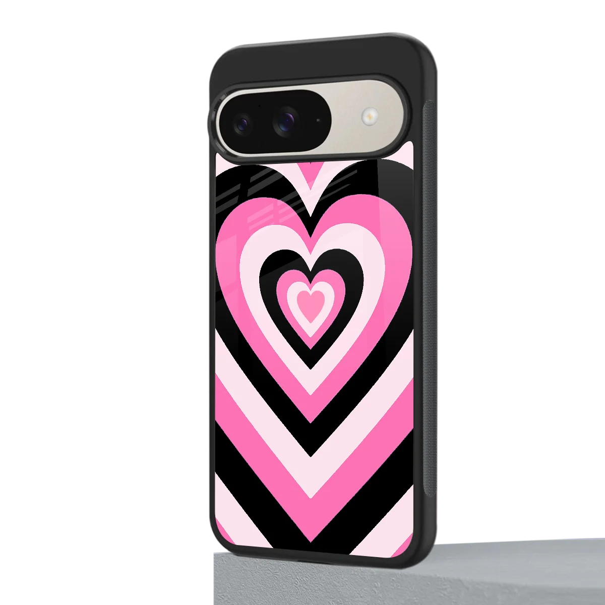Y2K Bubblegum Hearts google pixel 9 mobile cover | shockproof glass phone case