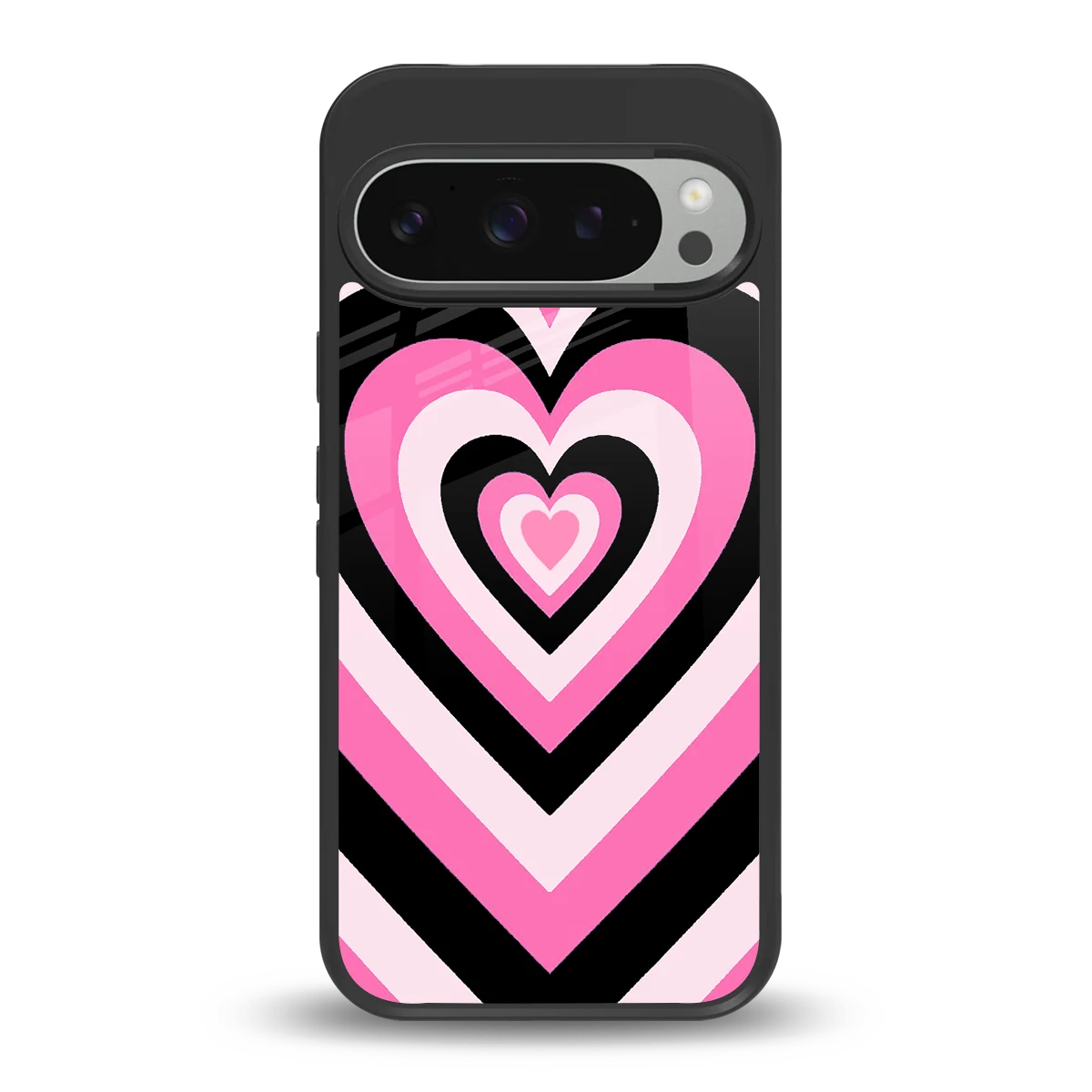 Y2K Bubblegum Hearts back phone cover | glass case for google pixel 9 pro xl