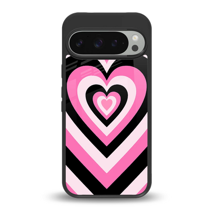 Y2K Bubblegum Hearts back phone cover | glass case for google pixel 9 pro xl