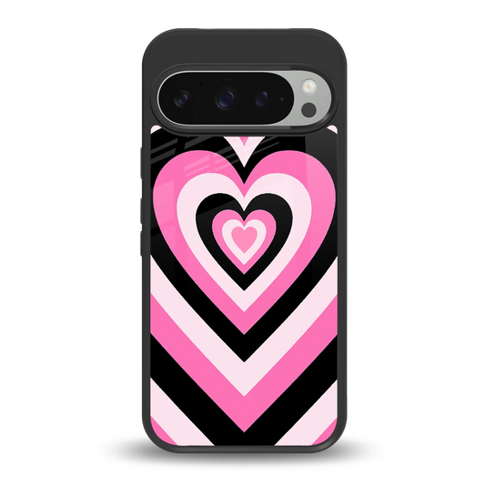 Y2K Bubblegum Hearts back phone cover | glass case for google pixel 9 pro xl