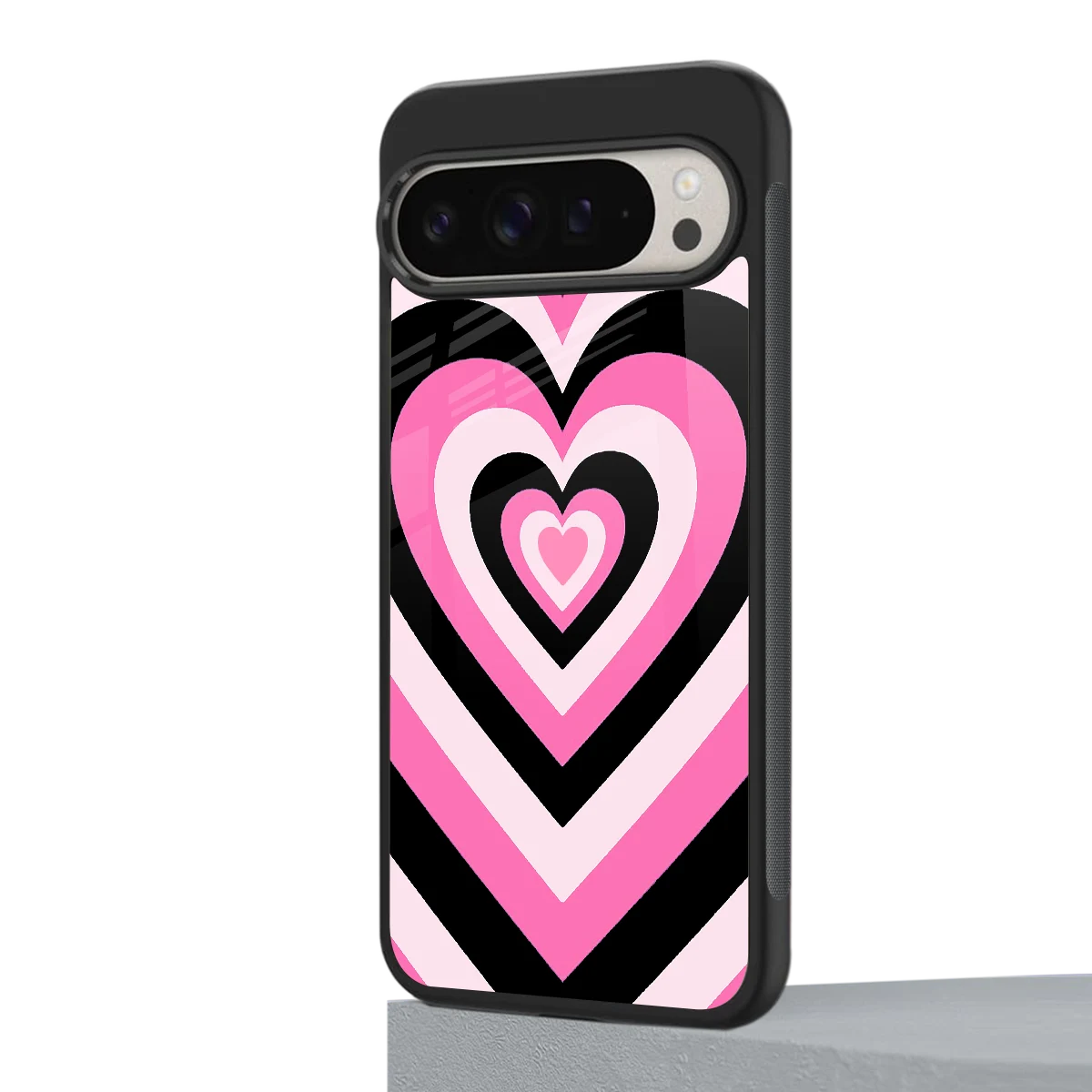 Y2K Bubblegum Hearts google pixel 9 pro xl mobile cover | shockproof glass phone case