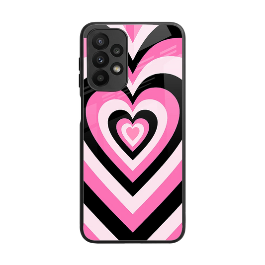 Y2K Bubblegum Hearts back phone cover | glass case for samsung galaxy a23