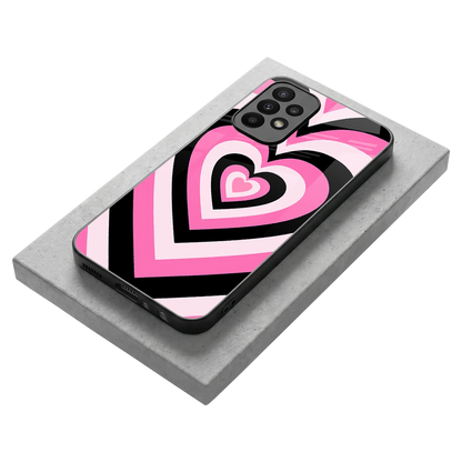 Y2K Bubblegum Hearts stylish phone case for samsung galaxy a23 | glossy glass and slim fit