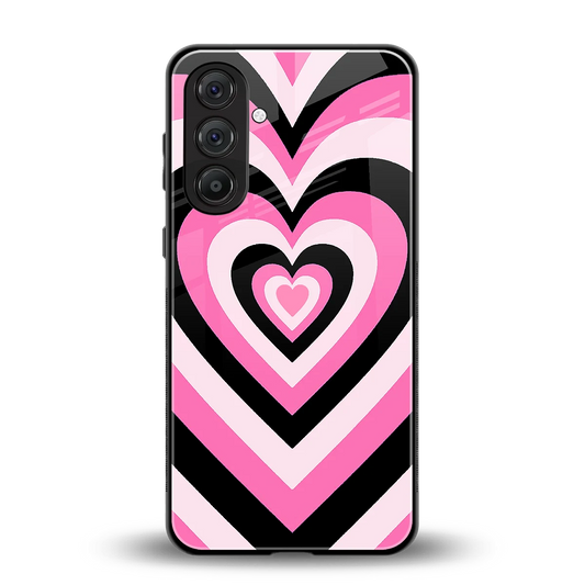 Y2K Bubblegum Hearts back phone cover | glass case for samsung galaxy m35 5g
