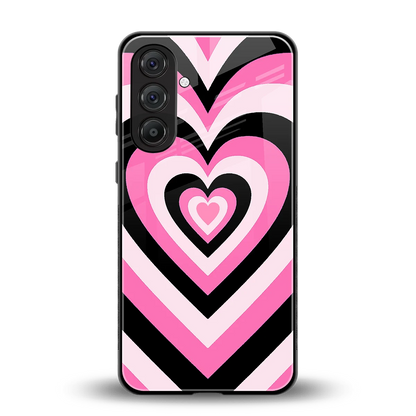 Y2K Bubblegum Hearts back phone cover | glass case for samsung galaxy m36 5g