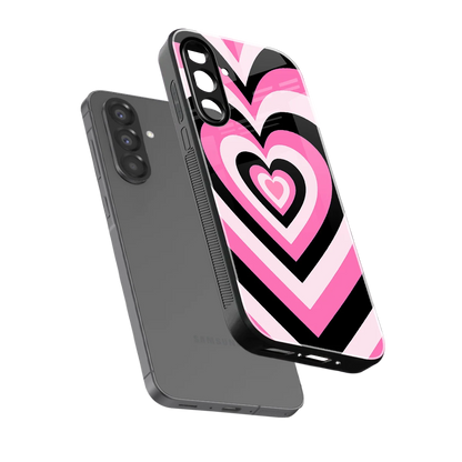 Y2K Bubblegum Hearts sleek samsung galaxy a37 5g cover with tempered glass back and TPU edges