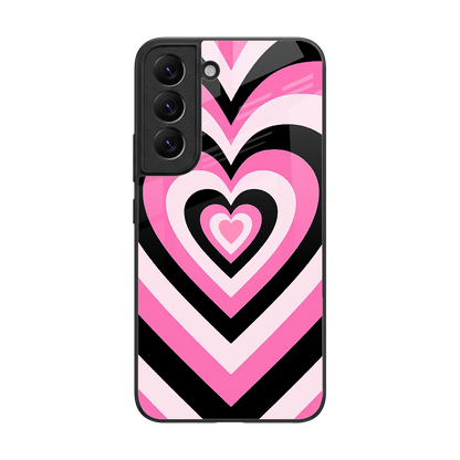 Y2K Bubblegum Hearts back phone cover | glass case for samsung galaxy s22