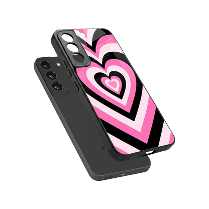 Y2K Bubblegum Hearts sleek samsung galaxy s22 cover with tempered glass back and TPU edges