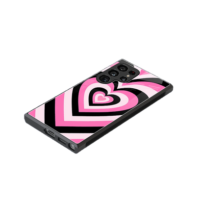 Y2K Bubblegum Hearts stylish phone case for samsung galaxy s23 ultra | glossy glass and slim fit