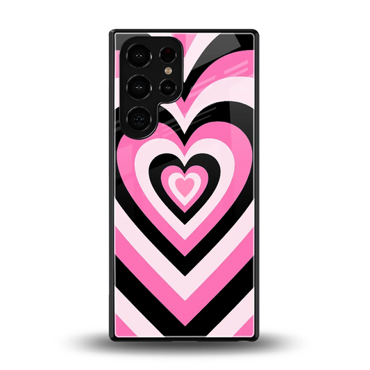 Y2K Bubblegum Hearts back phone cover | glass case for samsung galaxy s26 ultra