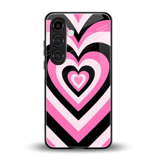 Y2K Bubblegum Hearts back phone cover | glass case for samsung galaxy s25 fe