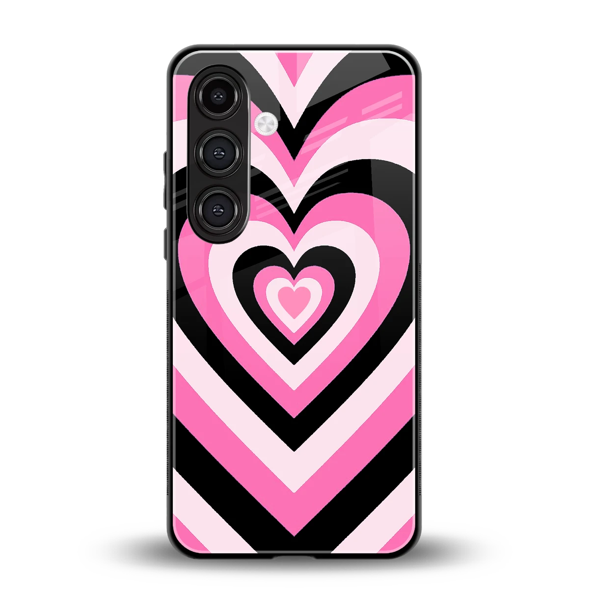Y2K Bubblegum Hearts back phone cover | glass case for samsung galaxy s24