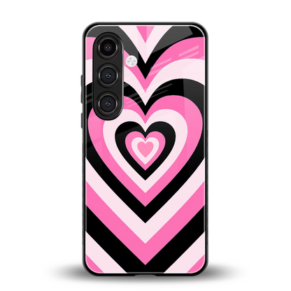 Y2K Bubblegum Hearts back phone cover | glass case for samsung galaxy s25 plus