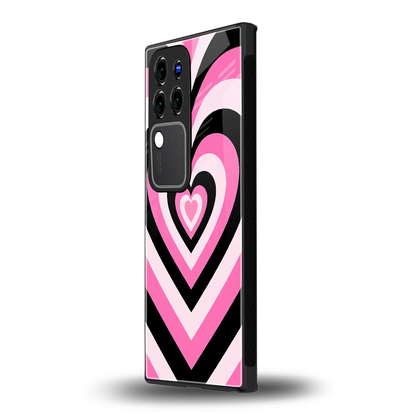 Y2K Bubblegum Heartsvivo v30 pro mobile cover | shockproof glass phone case