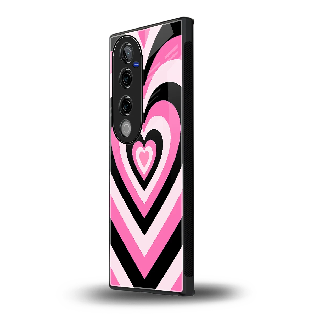 Y2K Bubblegum Hearts vivo v40 pro mobile cover | shockproof glass phone case