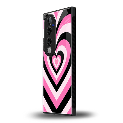 Y2K Bubblegum Hearts vivo v40 pro mobile cover | shockproof glass phone case