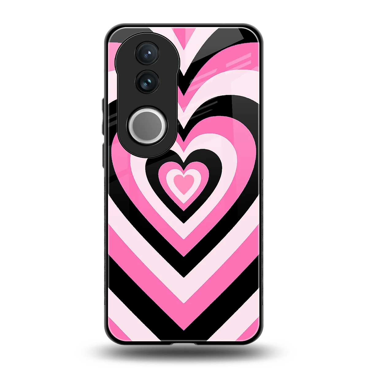 Y2K Bubblegum Hearts back phone cover | glass case for vivo v50