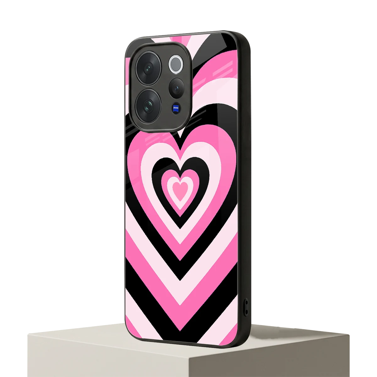 Y2K Bubblegum Hearts vivo v70 elite mobile cover | shockproof glass phone case
