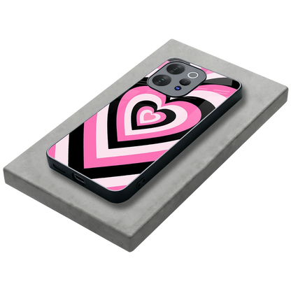 Y2K Bubblegum Hearts stylish phone case for vivo v70 | glossy glass and slim fit