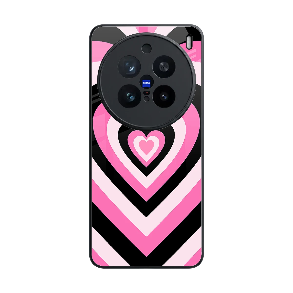 Y2K Bubblegum Hearts back phone cover | glass case for vivo x200 pro